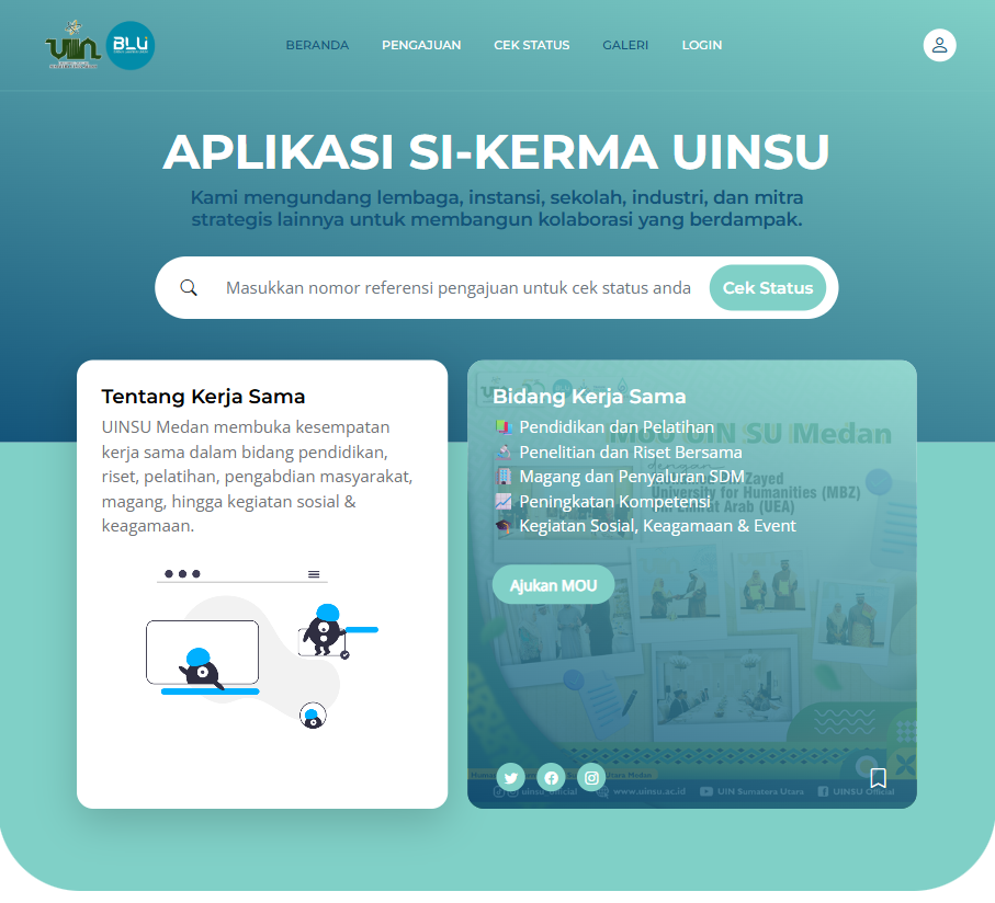 Tampilan proyek SiKerma