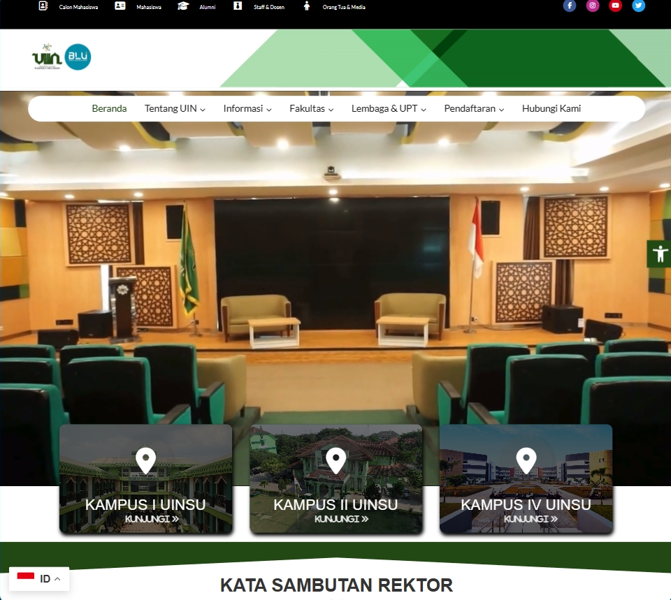 Tampilan proyek UIN SU Main