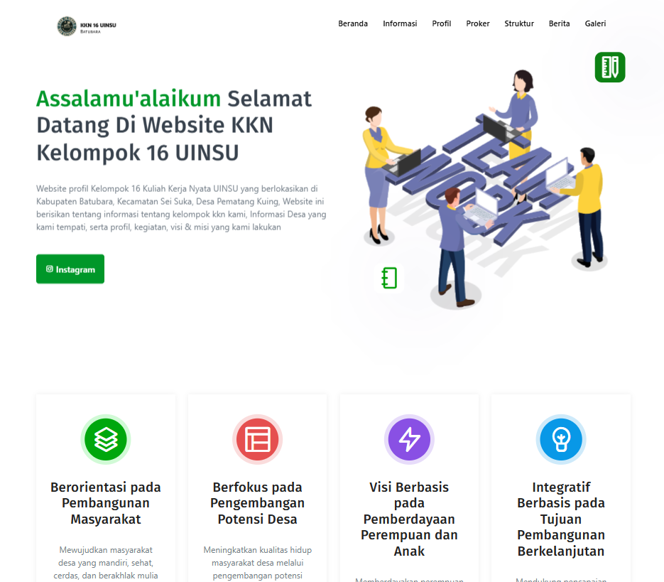 Tampilan proyek KKN 16